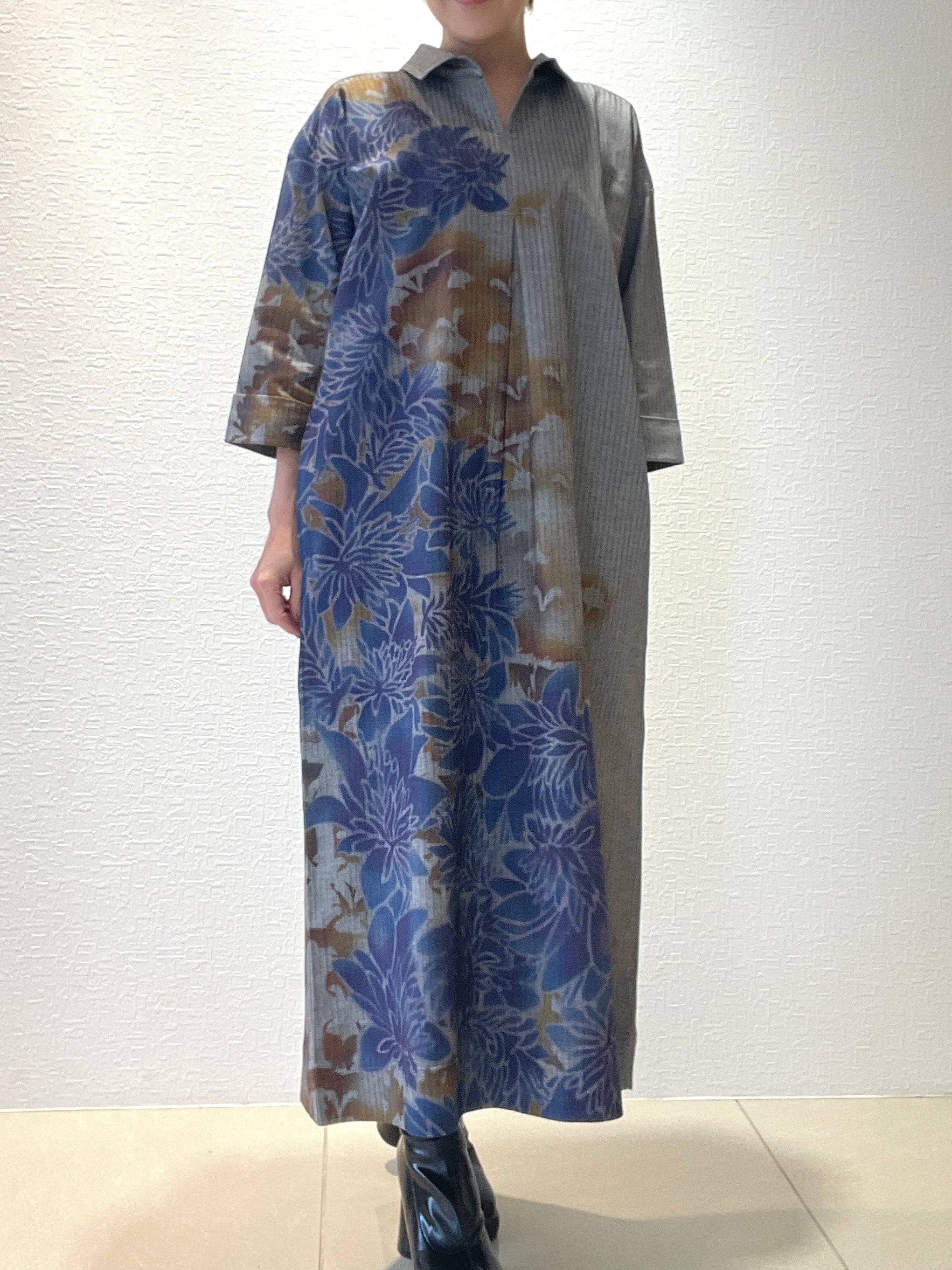 2WAYオープンシャツワンピース グレー – YOKANG