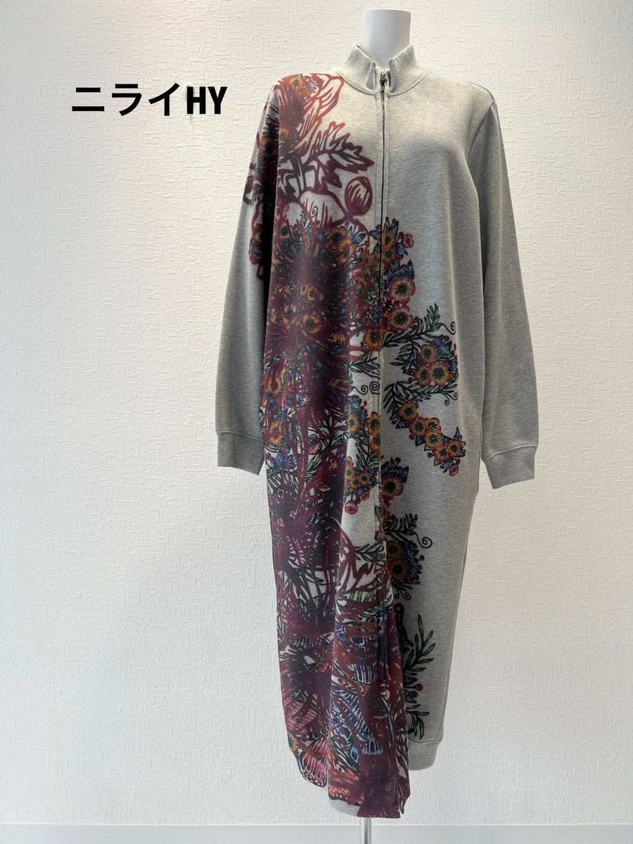 ロング ダブルジップコート