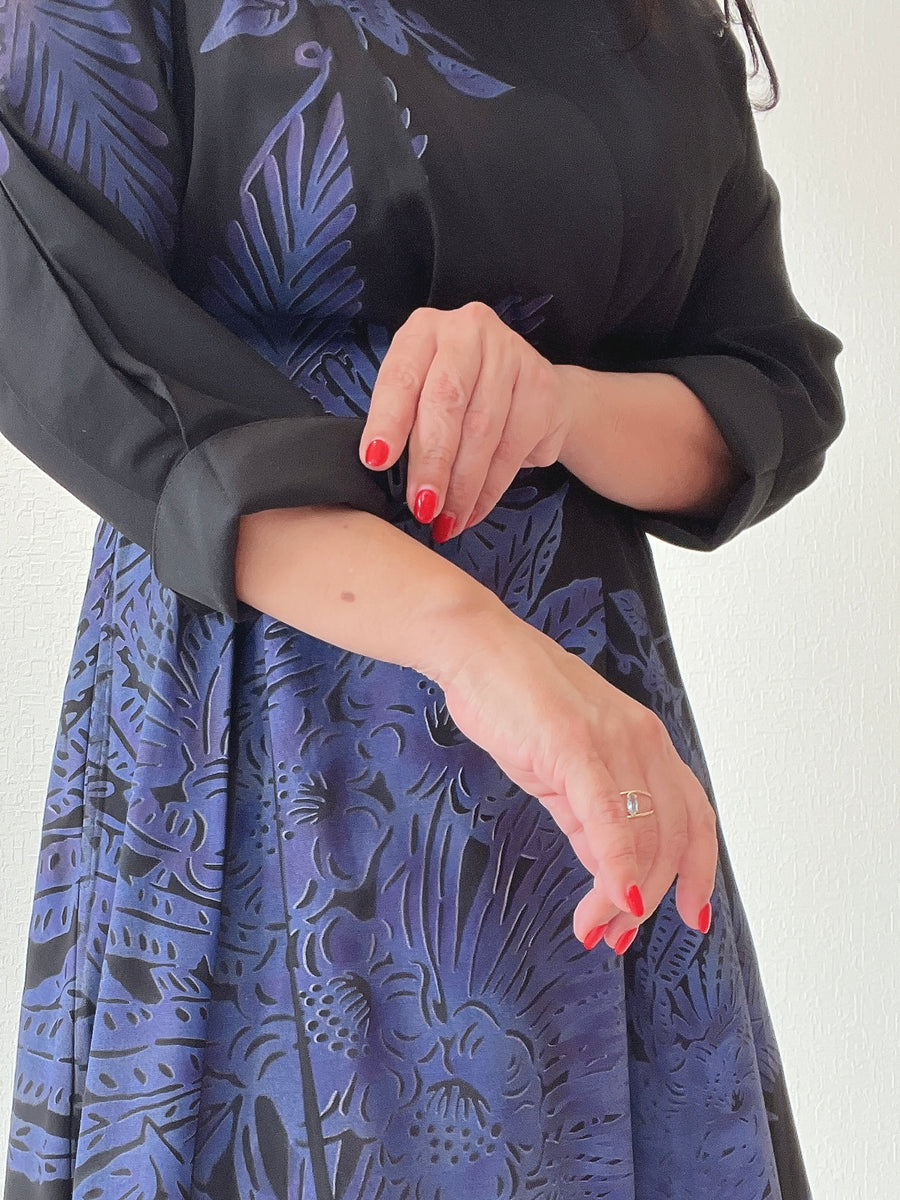 ウエストタック フィット＆フレアワンピース