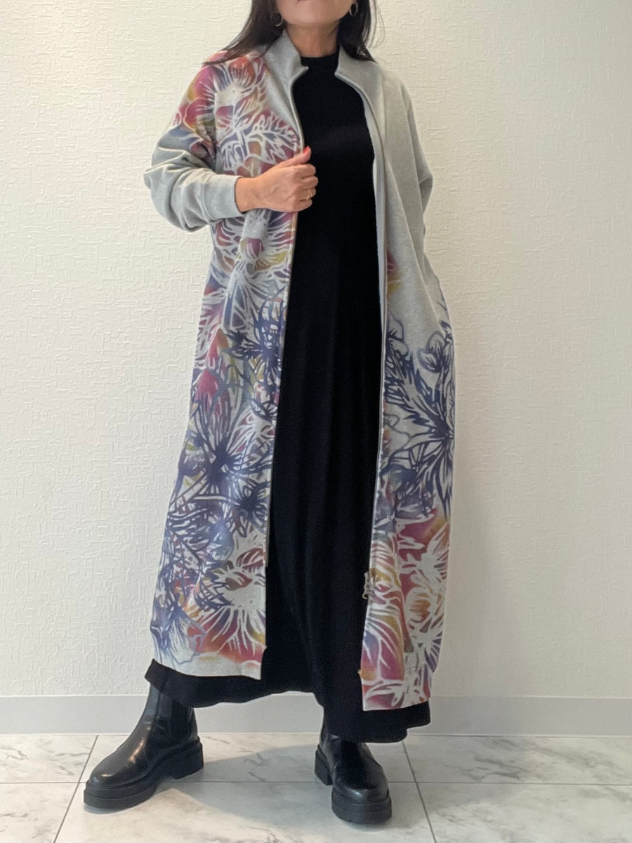 ロング ダブルジップコート