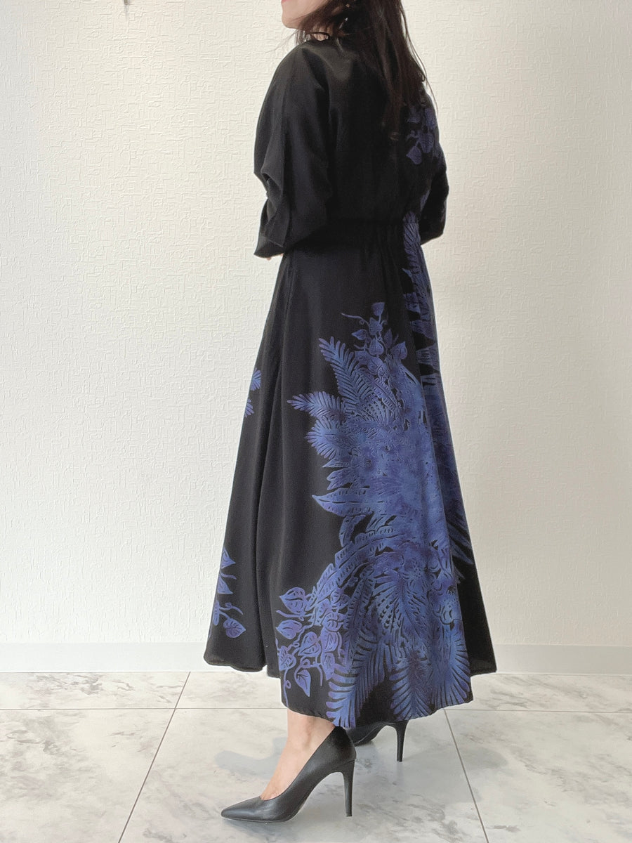 ウエストタック フィット＆フレアワンピース