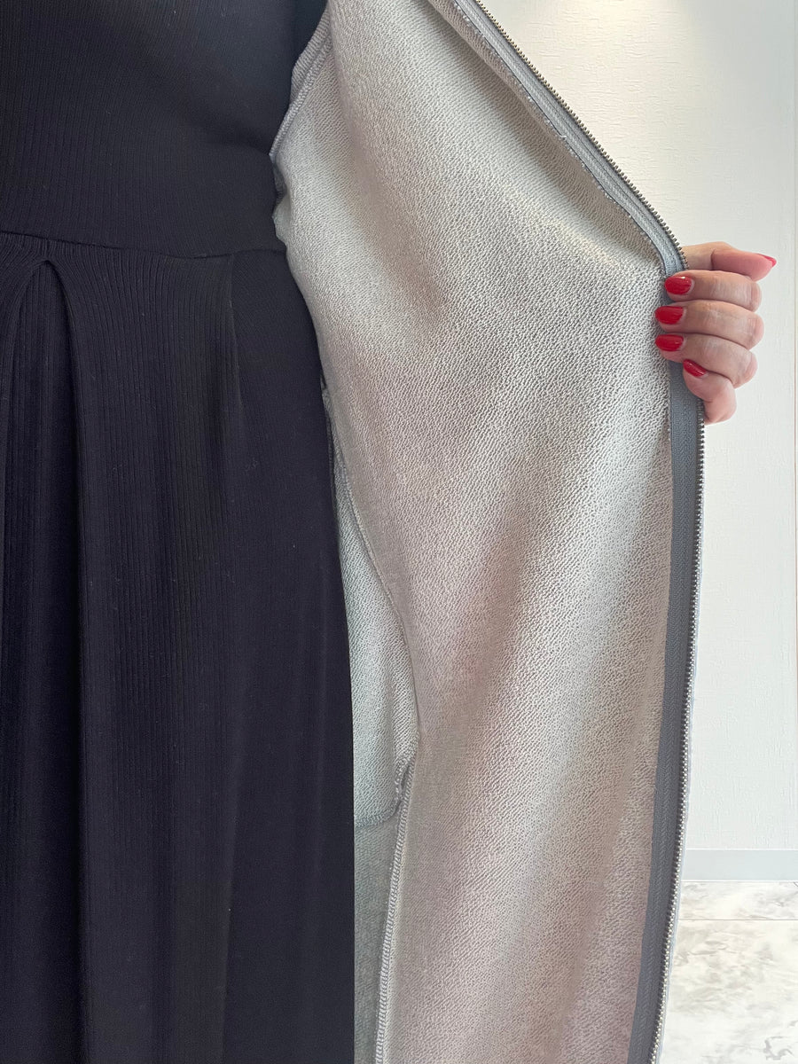 ロング ダブルジップコート