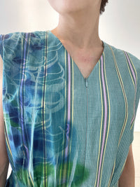 コットン美フレアワンピース-グリーン YOKANG